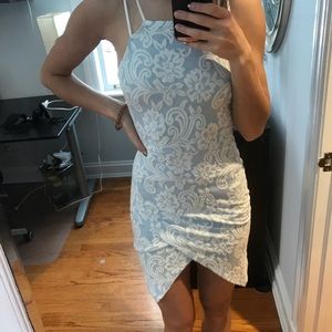 Baby blue mini dress